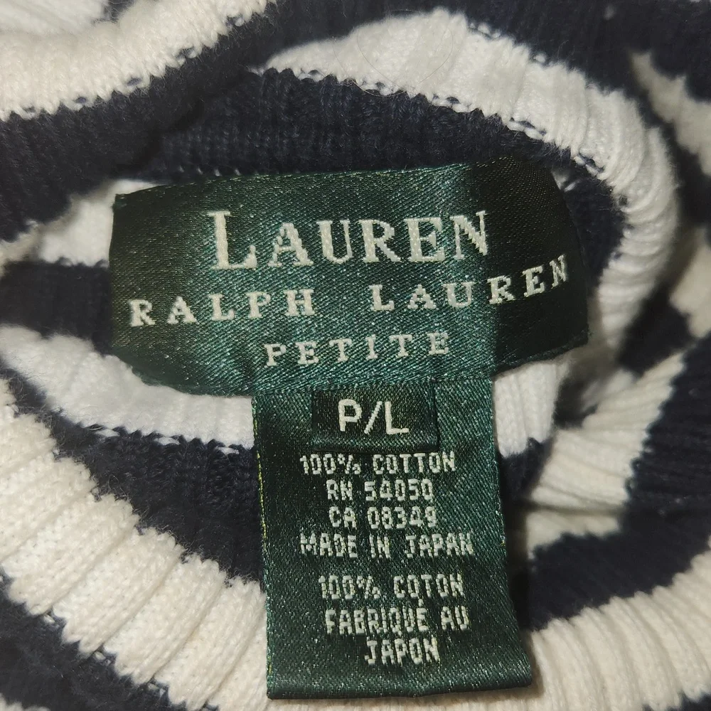 RALPH LAUREN STRIPED TURTLENECK SWEATER - Picture 8 of 8